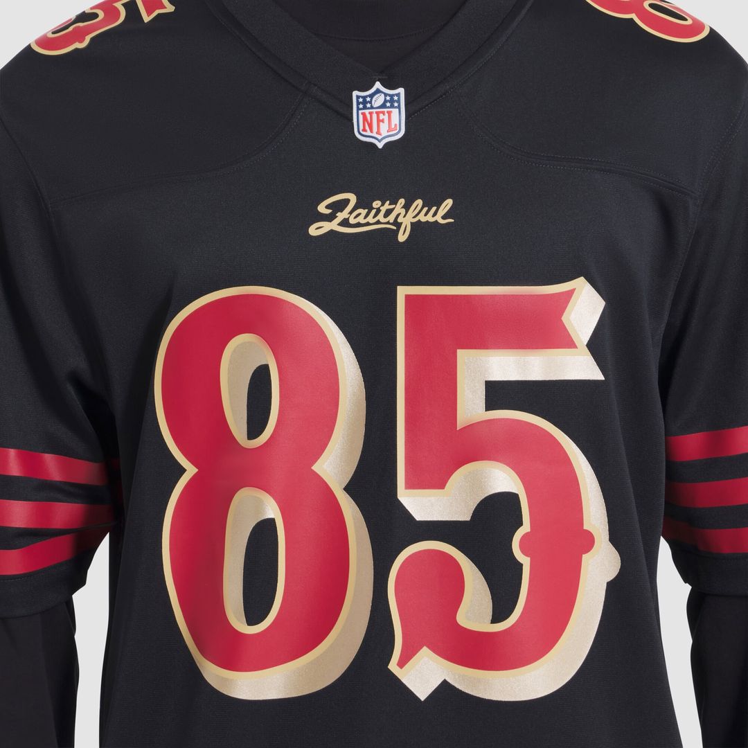 George Kittle San Francisco 49ers Nike 2025 Rivalries Collection Game Jersey - Black Official NFL Team Apparel Football Fan Gear