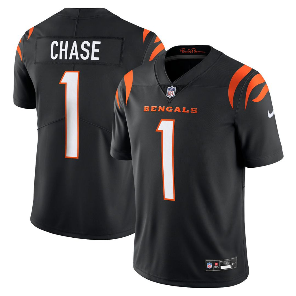 Ja'Marr Chase Cincinnati Bengals Nike Vapor Untouchable Limited Jersey - Black Official NFL Team Apparel Football Fan Gear