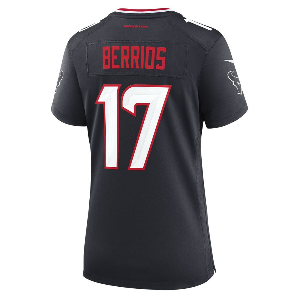 Braxton Berrios Houston Texans Nike Women's Team Game Jersey - Navy Official NFL Team Apparel Football Fan Gear