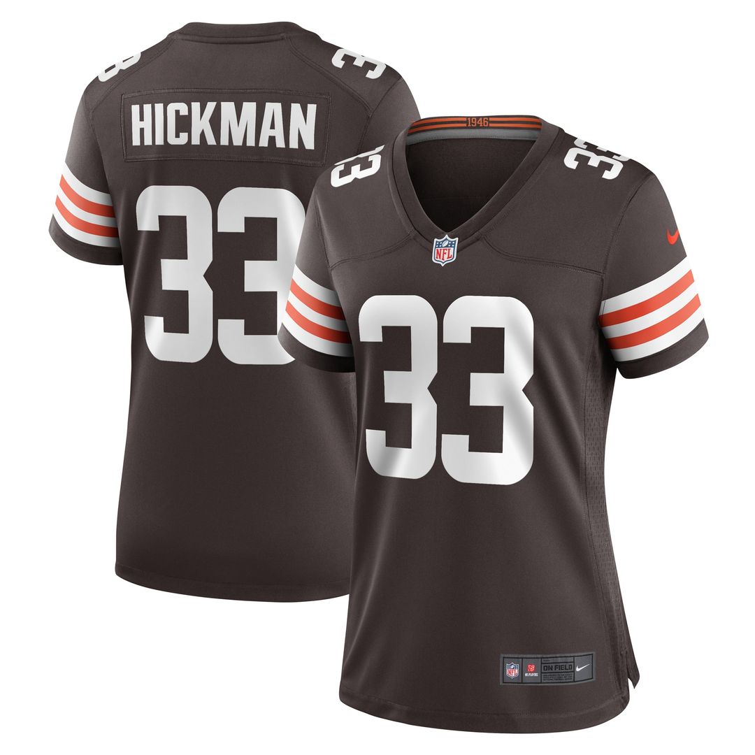Ronnie Hickman Cleveland Browns Nike Women's Team Game Jersey - Brown Official NFL Team Apparel Football Fan Gear