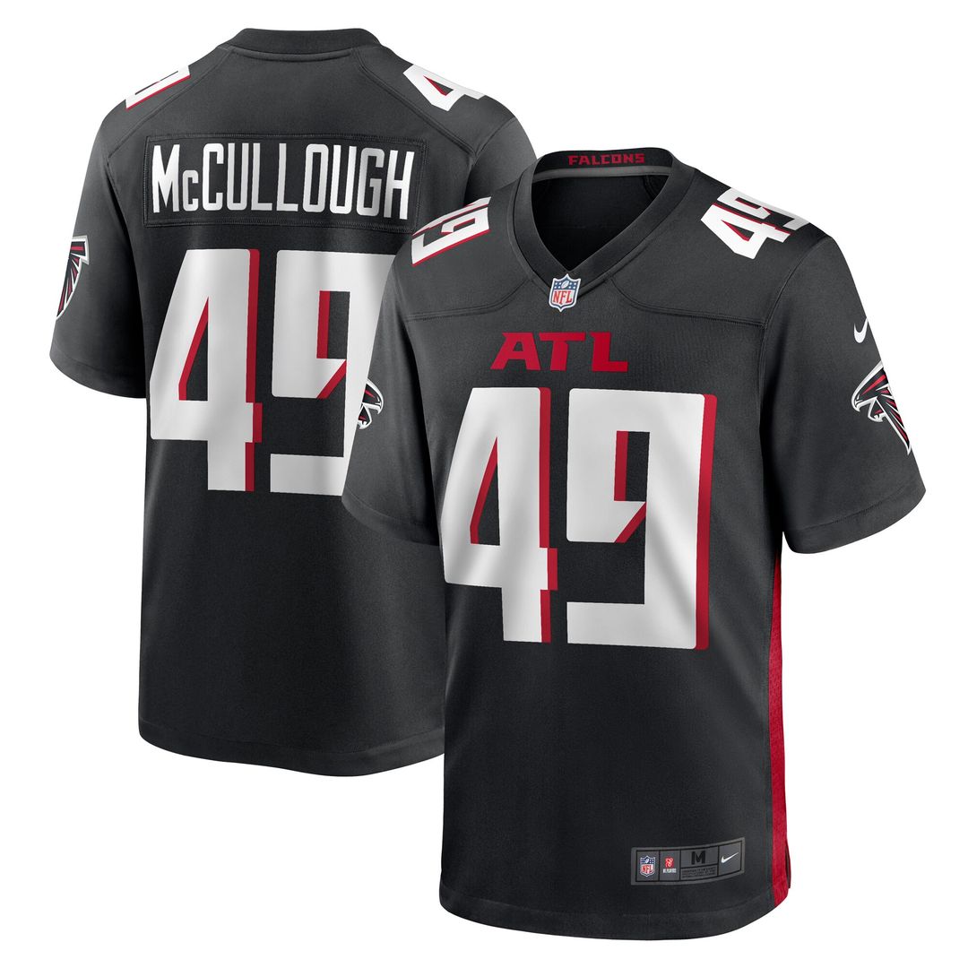 Liam McCullough Atlanta Falcons Nike Team Game Jersey - Black Official NFL Team Apparel Football Fan Gear