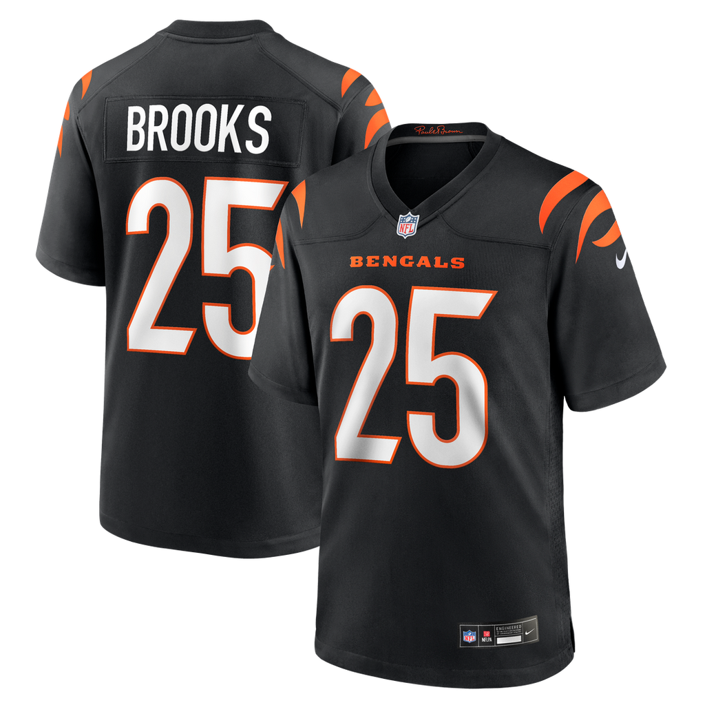 Tahj Brooks Cincinnati Bengals Nike Team Game Jersey - Black Official NFL Team Apparel Football Fan Gear