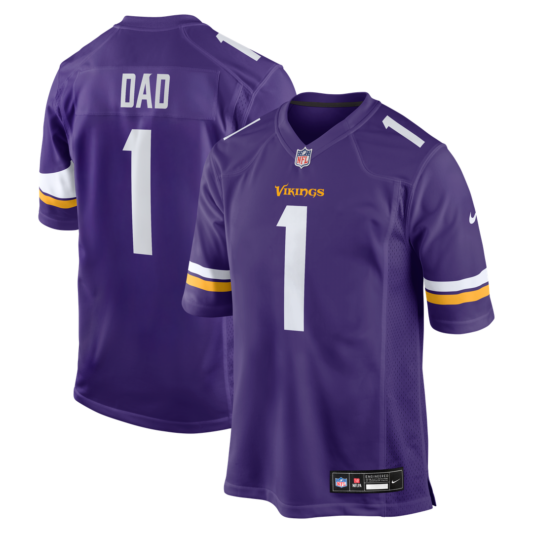 Number 1 Dad Minnesota Vikings Nike Game Jersey - Purple Official NFL Team Apparel Football Fan Gear