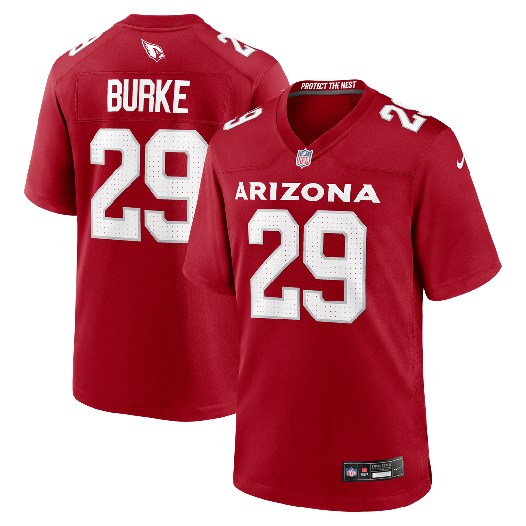Denzel Burke Arizona Cardinals Nike Team Game Jersey - Cardinal Official NFL Team Apparel Football Fan Gear