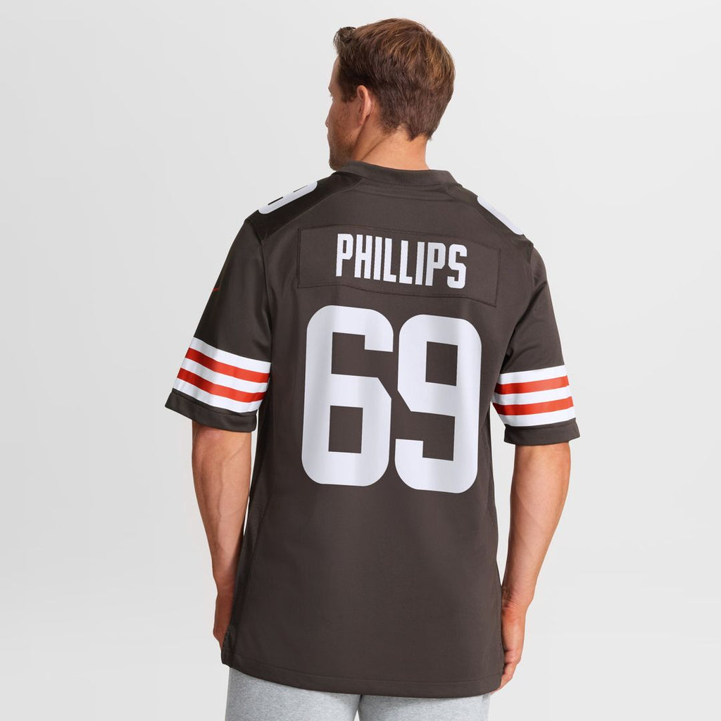 Tyre Phillips Cleveland Browns Nike Team Game Jersey - Brown Official NFL Team Apparel Football Fan Gear