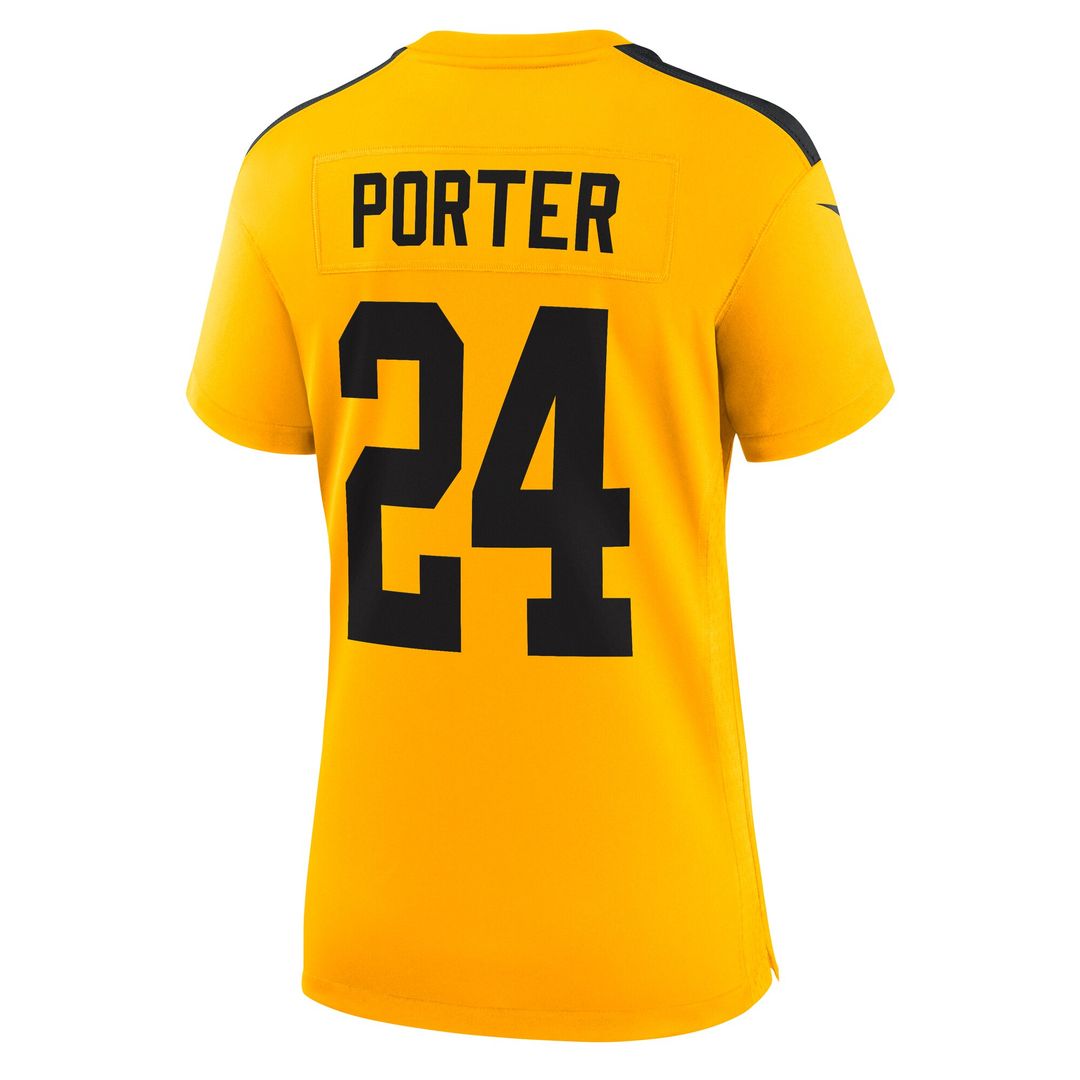 Joey Porter Jr. Pittsburgh Steelers Nike Women's Alternate 1933 Throwback Game Jersey - Gold Official NFL Team Apparel Football Fan Gear