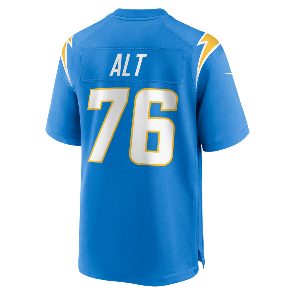 Joe Alt Los Angeles Chargers Nike Alternate Charger Power Game Player Jersey - Gold Official NFL Team Apparel Football Fan Gear