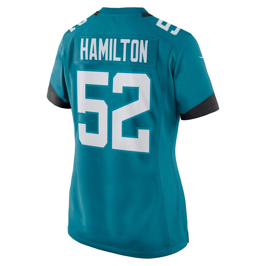 DaVon Hamilton Jacksonville Jaguars Nike Women's Game Jersey - Teal Official NFL Team Apparel Football Fan Gear