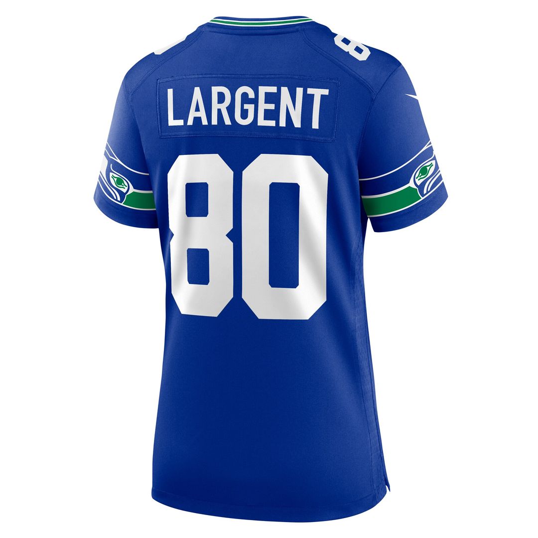 Steve Largent Seattle Seahawks Nike Women's Throwback Retired Player Game Jersey - Royal Official NFL Team Apparel Football Fan Gear