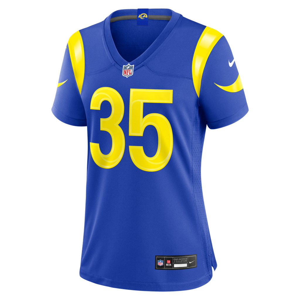 Jaylen Watson Los Angeles Rams Nike Women's Team Game Jersey - Royal Official NFL Team Apparel Football Fan Gear