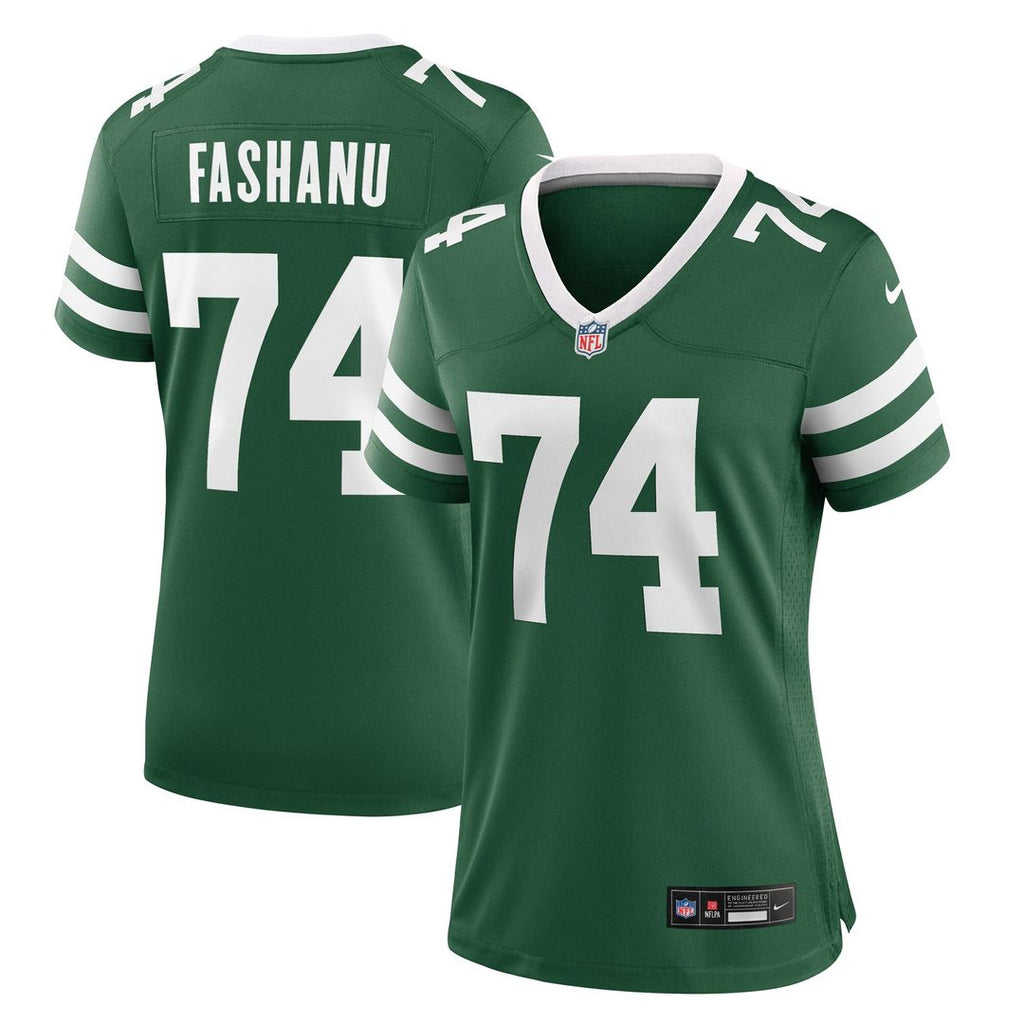 Olu Fashanu New York Jets Nike Women's Game Jersey - Legacy Green Official NFL Team Apparel Football Fan Gear