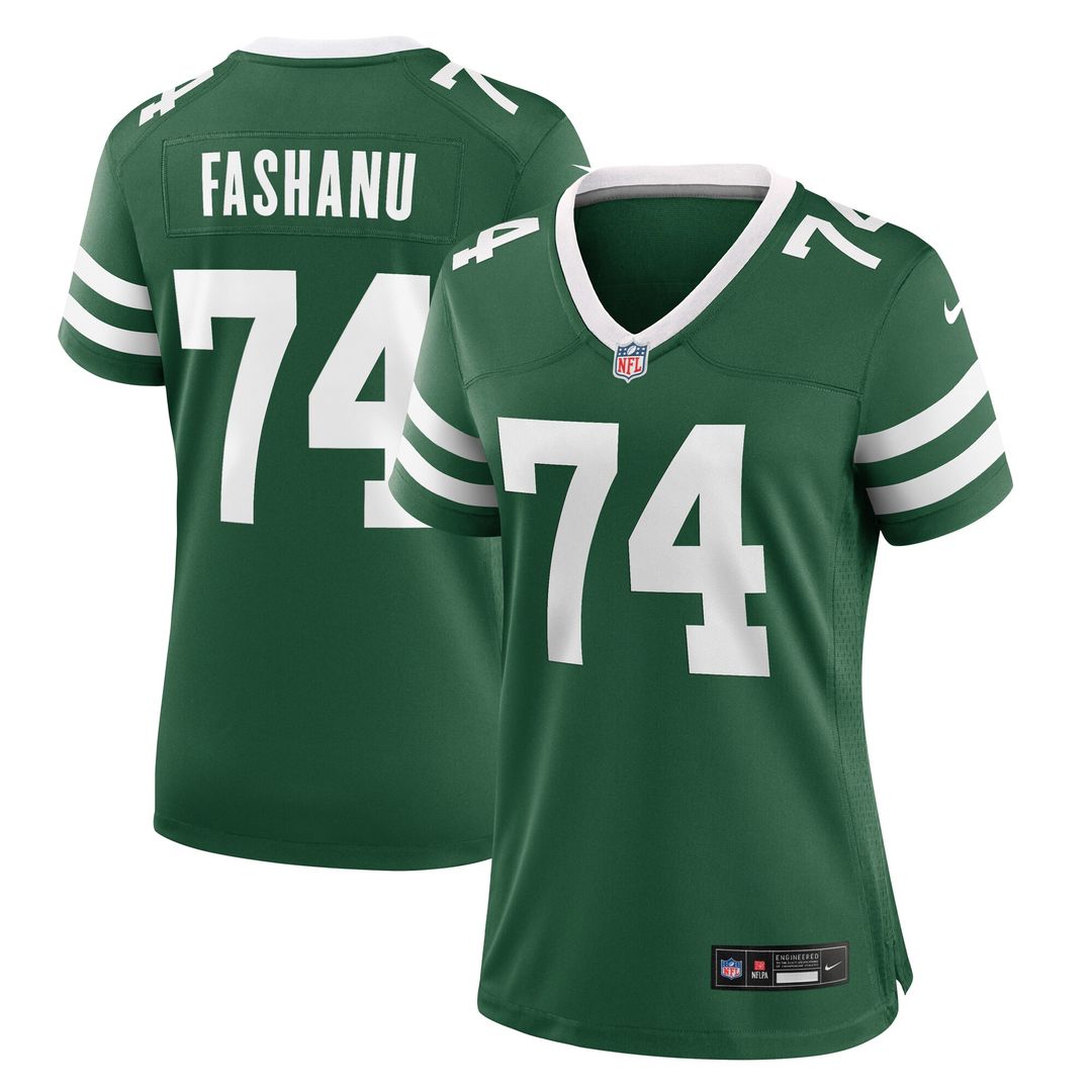 Olu Fashanu New York Jets Nike Women's Game Jersey - Legacy Green Official NFL Team Apparel Football Fan Gear