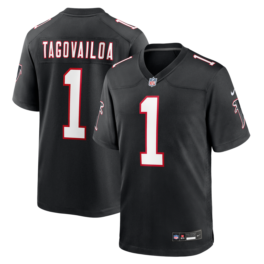 Tua Tagovailoa Atlanta Falcons Nike Alternate Game Jersey - Black Official NFL Team Apparel Football Fan Gear