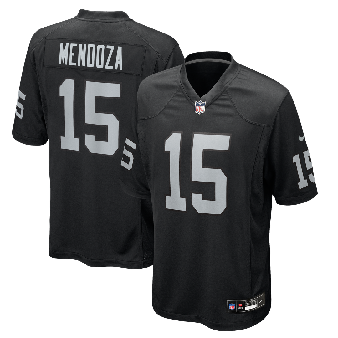 Fernando Mendoza Las Vegas Raiders Nike 2026 NFL Draft First Round Pick No. 1 Team Game Jersey - Black Official NFL Team Apparel Football Fan Gear