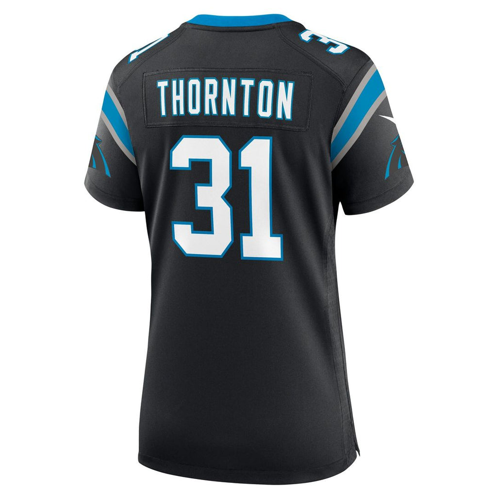 Corey Thornton Carolina Panthers Nike Women's Team Game Jersey - Black Official NFL Team Apparel Football Fan Gear