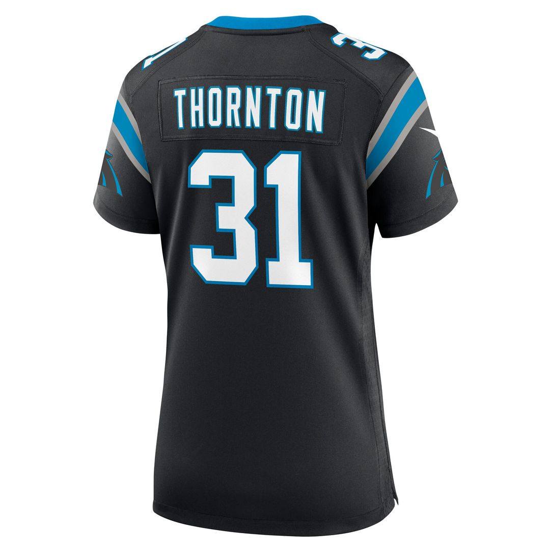 Corey Thornton Carolina Panthers Nike Women's Team Game Jersey - Black Official NFL Team Apparel Football Fan Gear