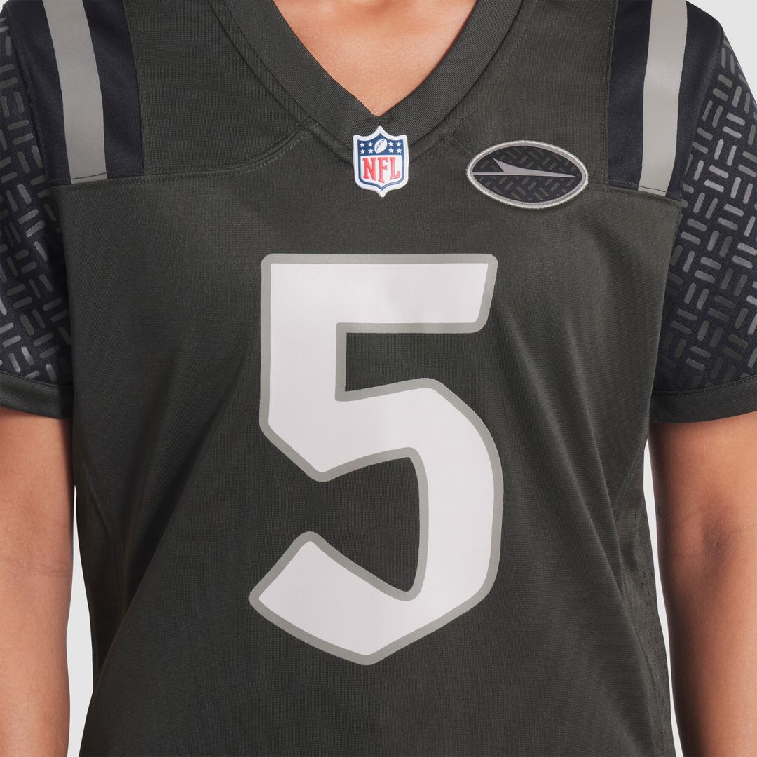 Garrett Wilson New York Jets Nike Women's 2025 Rivalries Collection Game Jersey - Gotham Green Official NFL Team Apparel Football Fan Gear