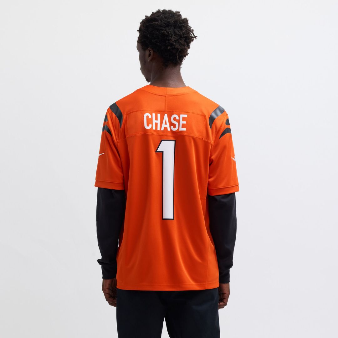 Ja'Marr Chase Cincinnati Bengals Nike Vapor F.U.S.E. Limited Jersey - Orange Official NFL Team Apparel Football Fan Gear