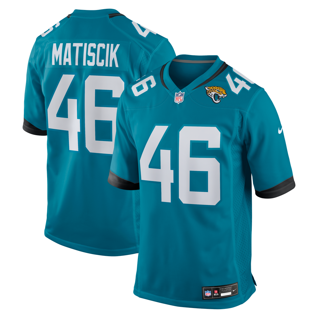 Ross Matiscik Jacksonville Jaguars Nike Game Jersey - Teal Official NFL Team Apparel Football Fan Gear