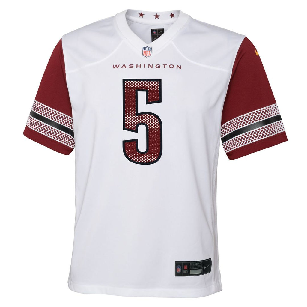 Jayden Daniels Washington Commanders Nike Youth Game Jersey - White Official NFL Team Apparel Football Fan Gear