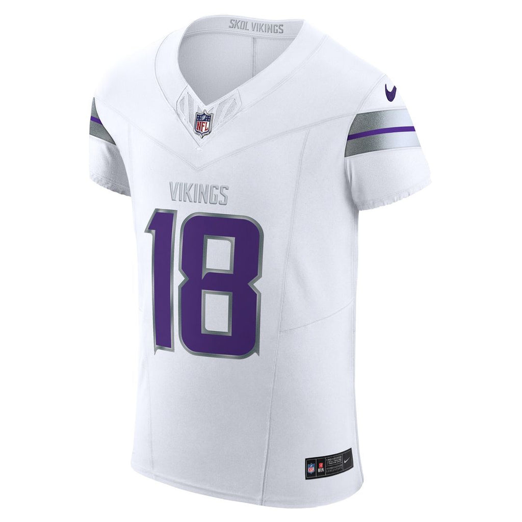 Justin Jefferson Minnesota Vikings Nike Alternate Vapor F.U.S.E. Elite Player Jersey - White Official NFL Team Apparel Football Fan Gear