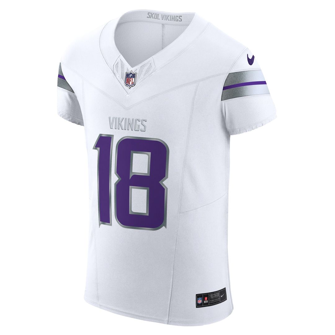 Justin Jefferson Minnesota Vikings Nike Alternate Vapor F.U.S.E. Elite Player Jersey - White Official NFL Team Apparel Football Fan Gear