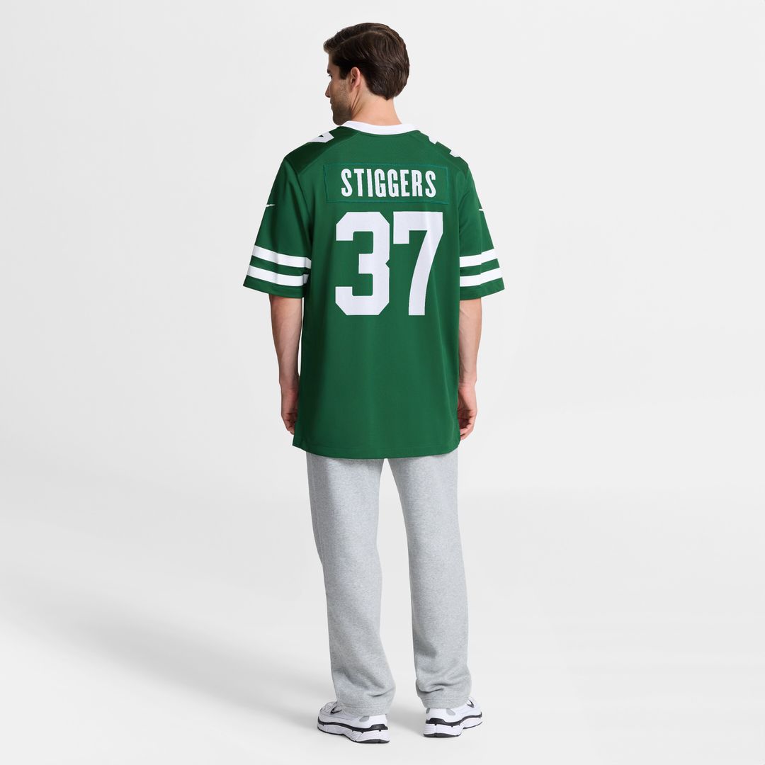 Qwan'tez Stiggers New York Jets Nike Team Game Jersey - Legacy Green Official NFL Team Apparel Football Fan Gear