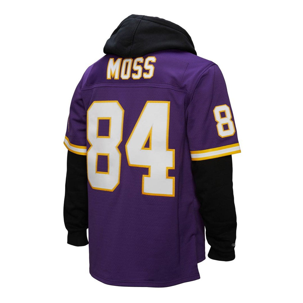 Randy Moss Minnesota Vikings Mitchell & Ness Player Name & Number Hoodie Legacy Jersey - Purple Official NFL Team Apparel Football Fan Gear
