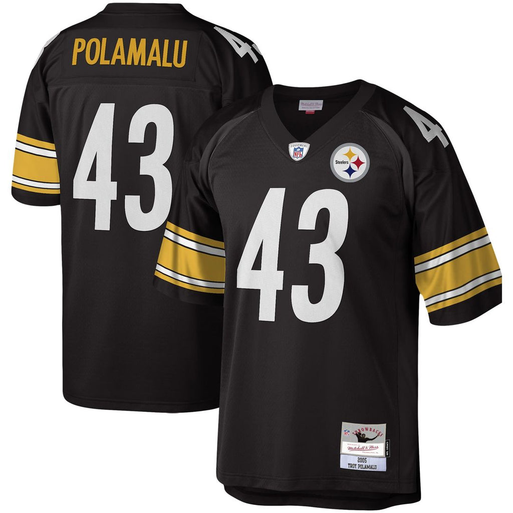 Troy Polamalu Pittsburgh Steelers Mitchell & Ness Legacy Replica Jersey - Black Official NFL Team Apparel Football Fan Gear