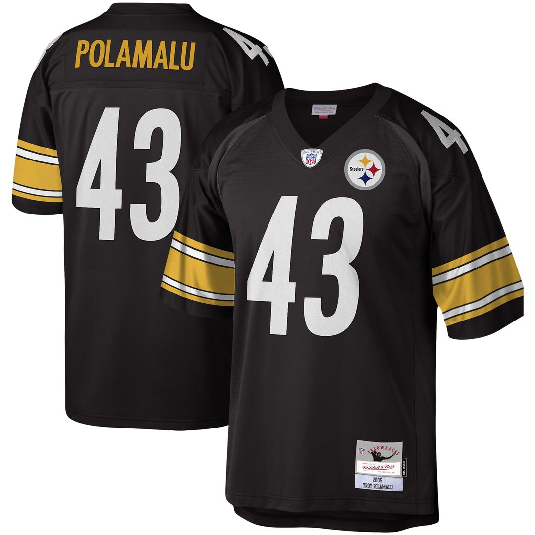 Troy Polamalu Pittsburgh Steelers Mitchell & Ness Legacy Replica Jersey - Black Official NFL Team Apparel Football Fan Gear