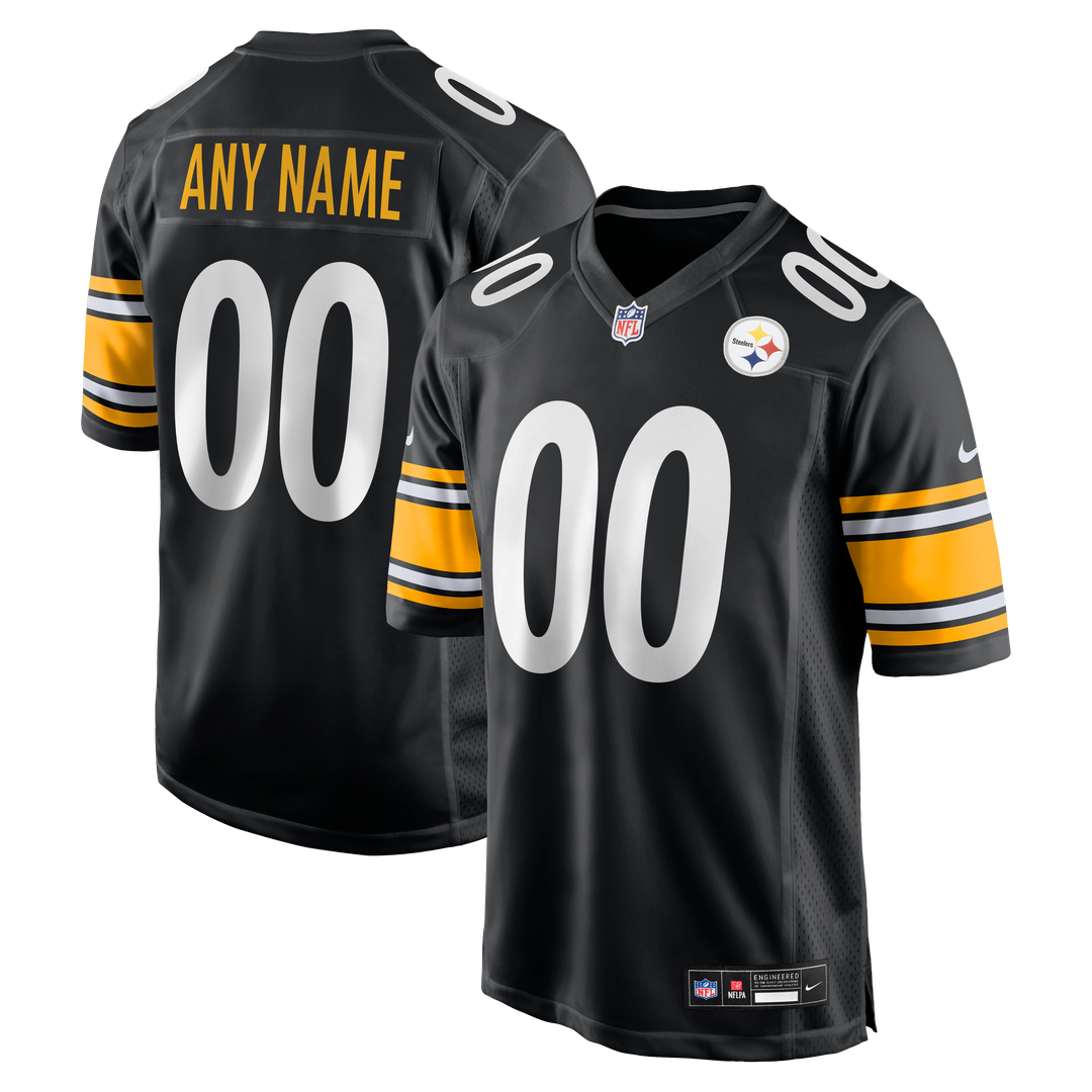 Pittsburgh Steelers Nike Custom Game Jersey - Black Official NFL Team Apparel Football Fan Gear