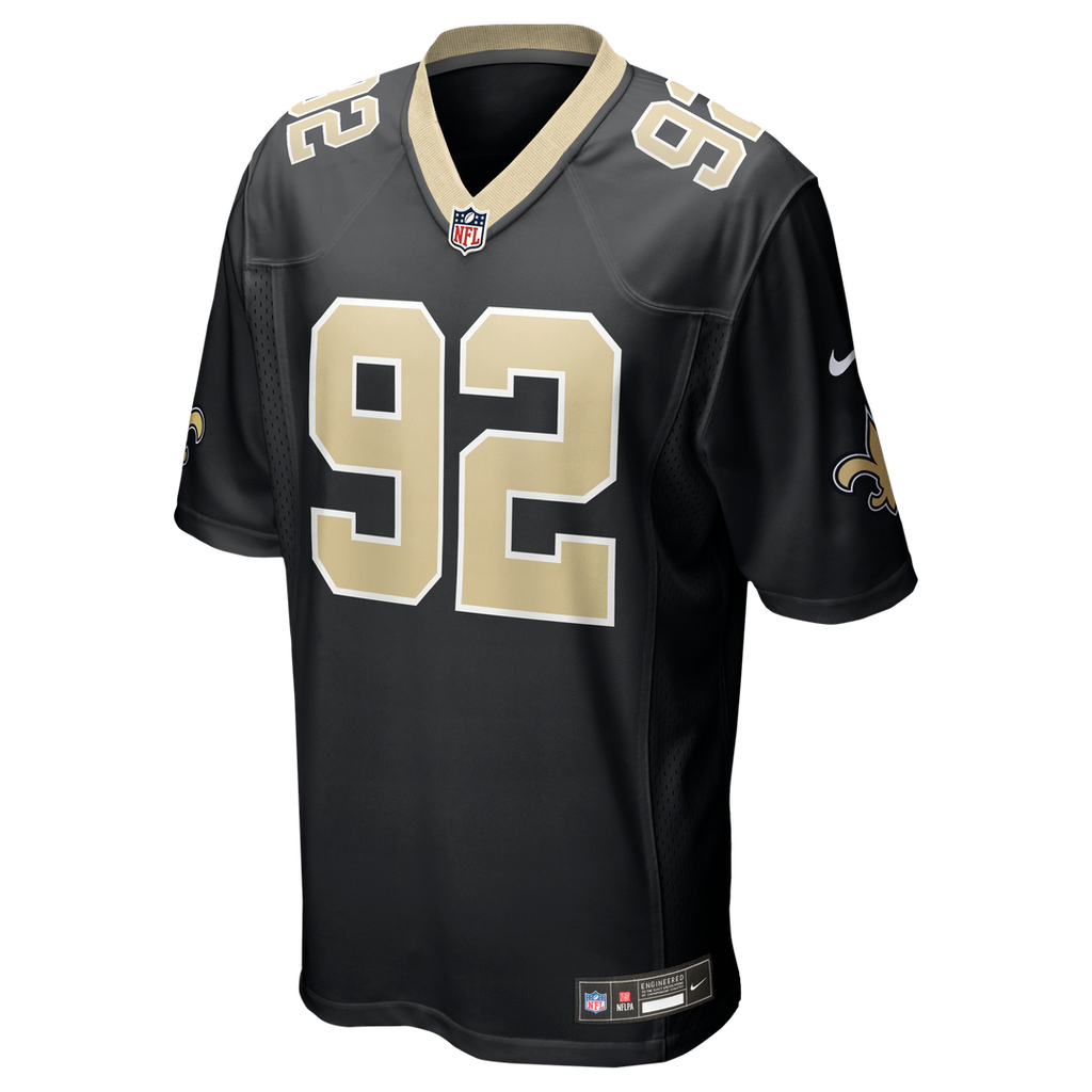 Davon Godchaux New Orleans Saints Nike Team Game Jersey - Black Official NFL Team Apparel Football Fan Gear
