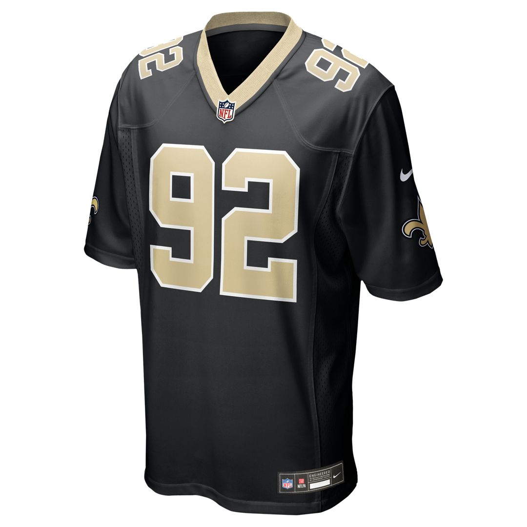 Davon Godchaux New Orleans Saints Nike Team Game Jersey - Black Official NFL Team Apparel Football Fan Gear