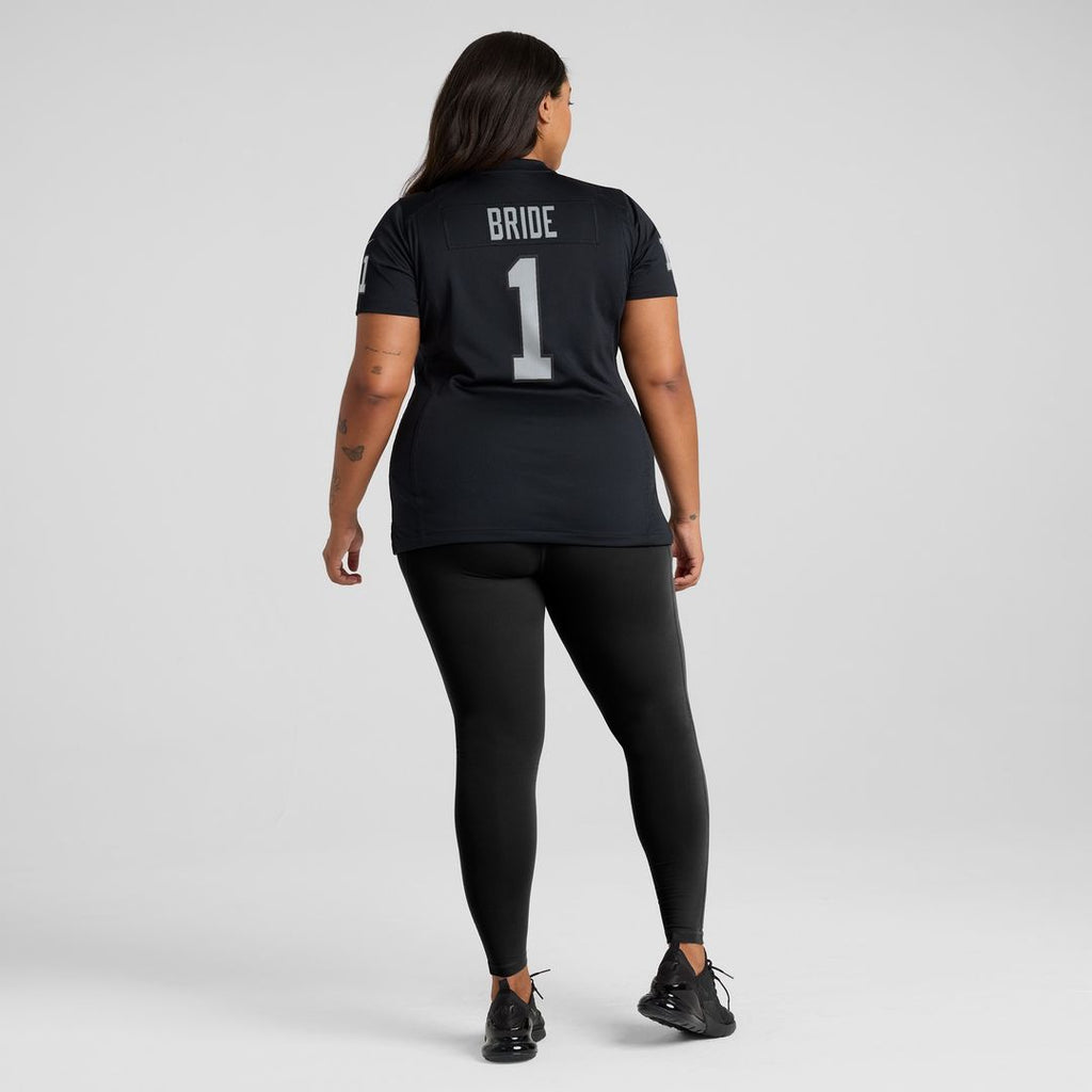 Number 1 Bride Las Vegas Raiders Nike Women's Game Jersey - Black Official NFL Team Apparel Football Fan Gear