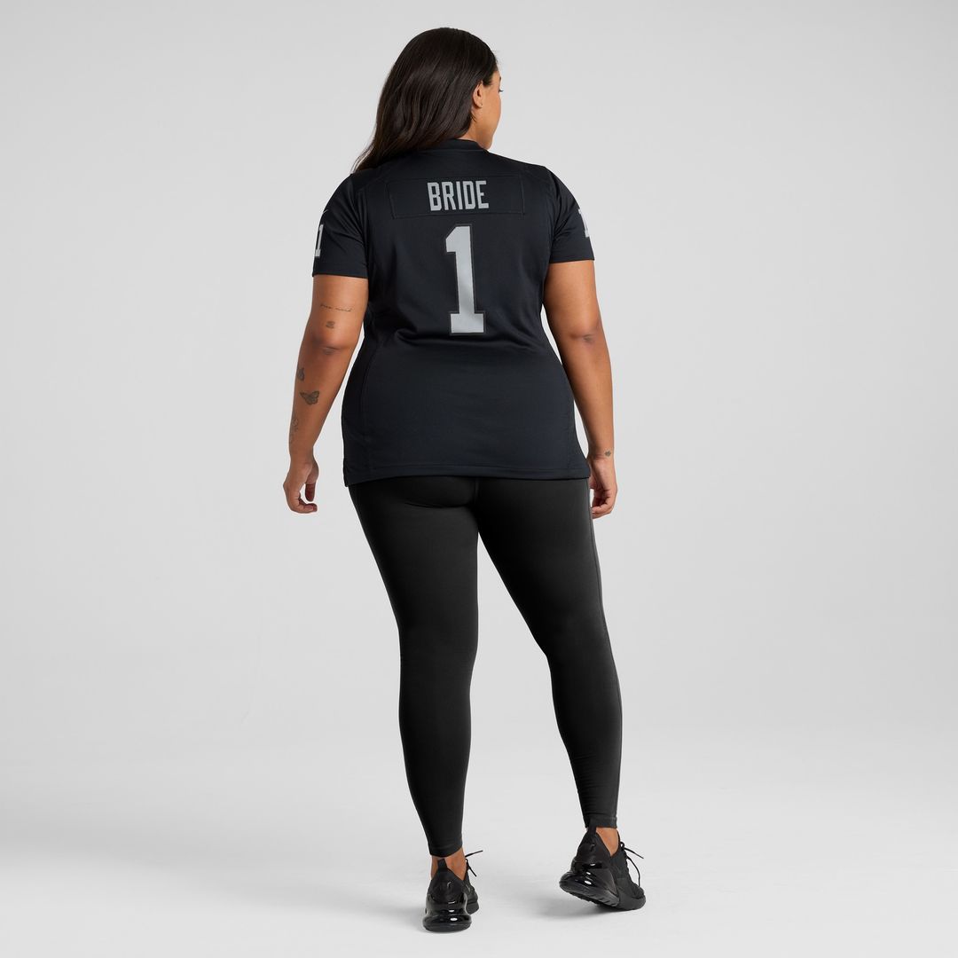Number 1 Bride Las Vegas Raiders Nike Women's Game Jersey - Black Official NFL Team Apparel Football Fan Gear