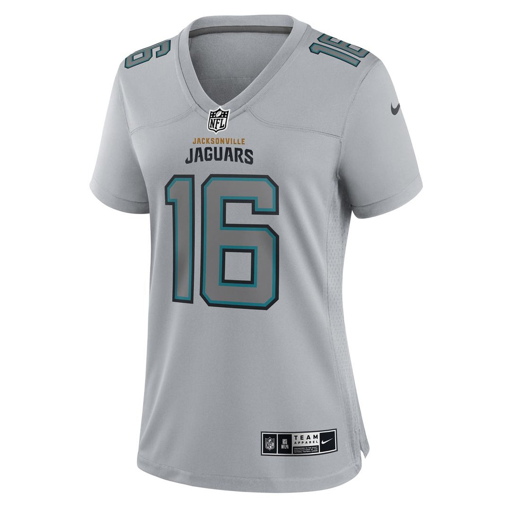 Trevor Lawrence Jacksonville Jaguars Nike Women's Atmosphere Fashion Game Jersey - Gray Official NFL Team Apparel Football Fan Gear
