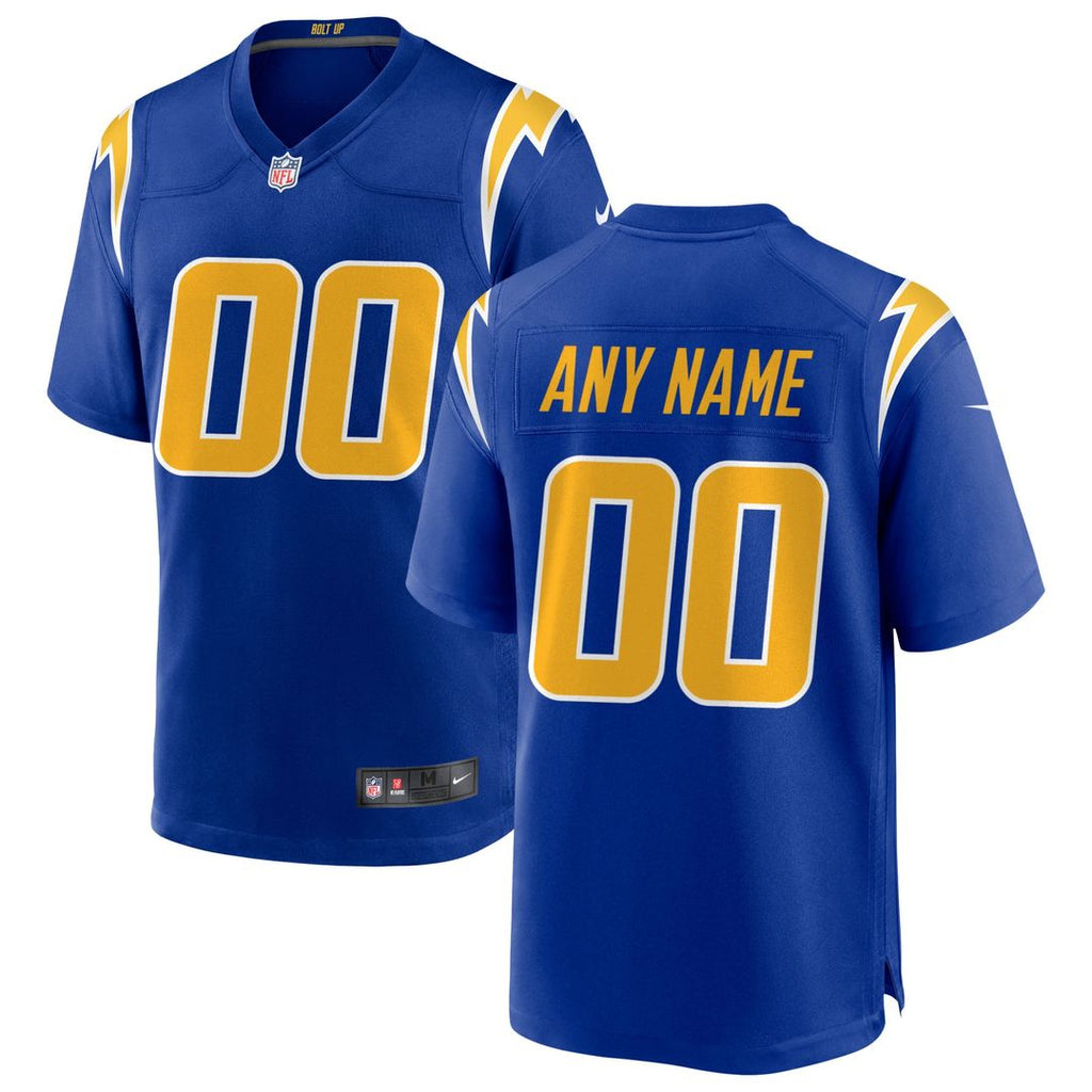 Los Angeles Chargers Nike Alternate Custom Game Jersey - Royal Official NFL Team Apparel Football Fan Gear