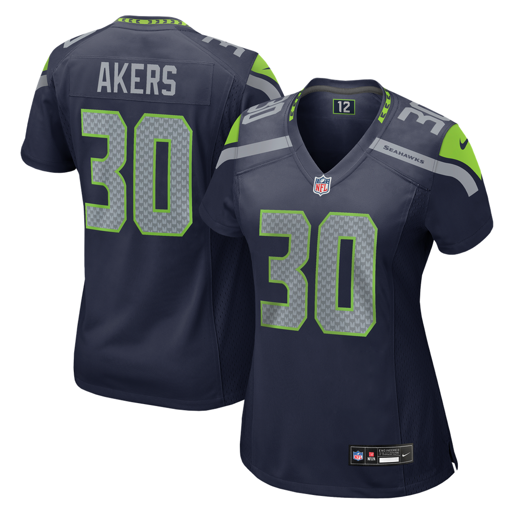 Cam Akers Seattle Seahawks Nike Women's Team Game Jersey - College Navy Official NFL Team Apparel Football Fan Gear
