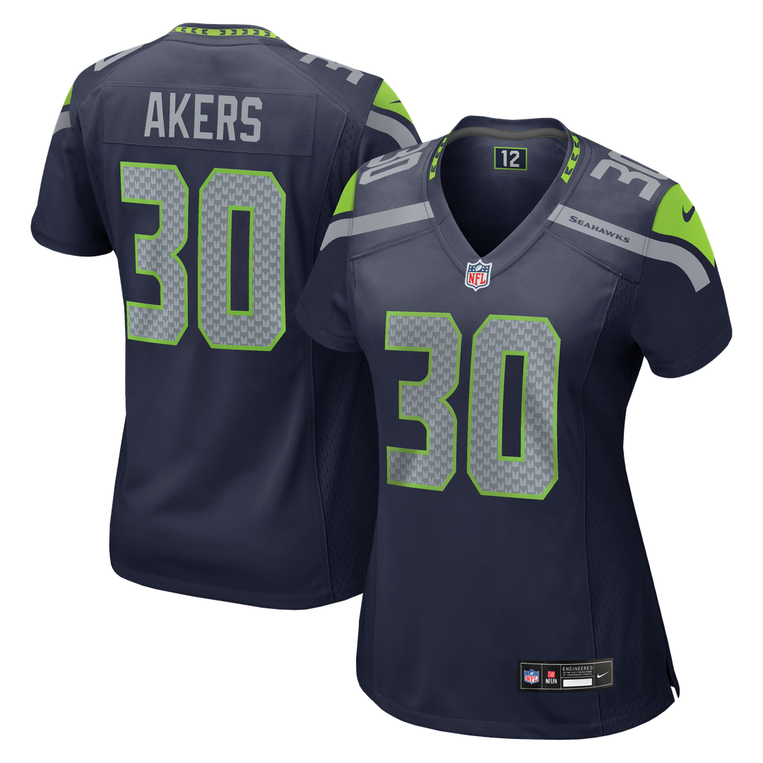 Cam Akers Seattle Seahawks Nike Women's Team Game Jersey - College Navy Official NFL Team Apparel Football Fan Gear
