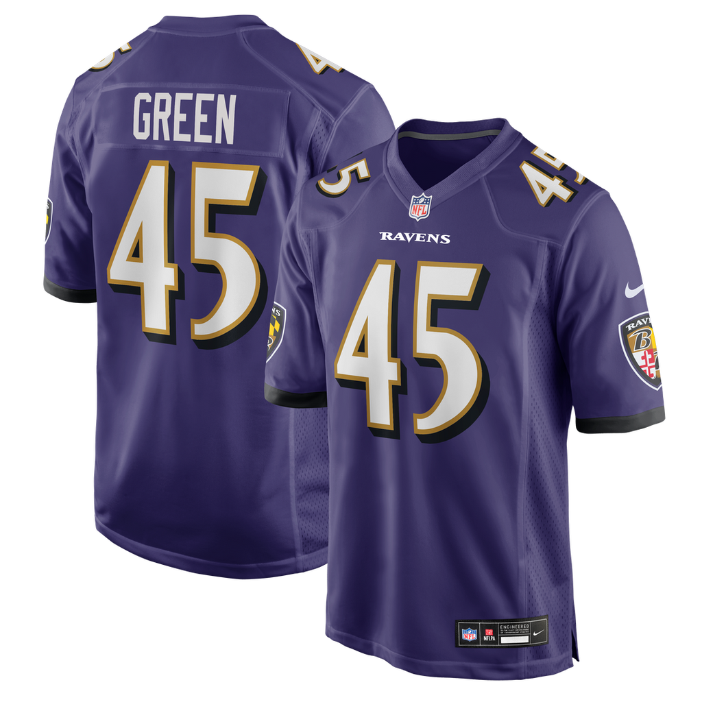 Mike Green Baltimore Ravens Nike Team Game Jersey - Purple Official NFL Team Apparel Football Fan Gear