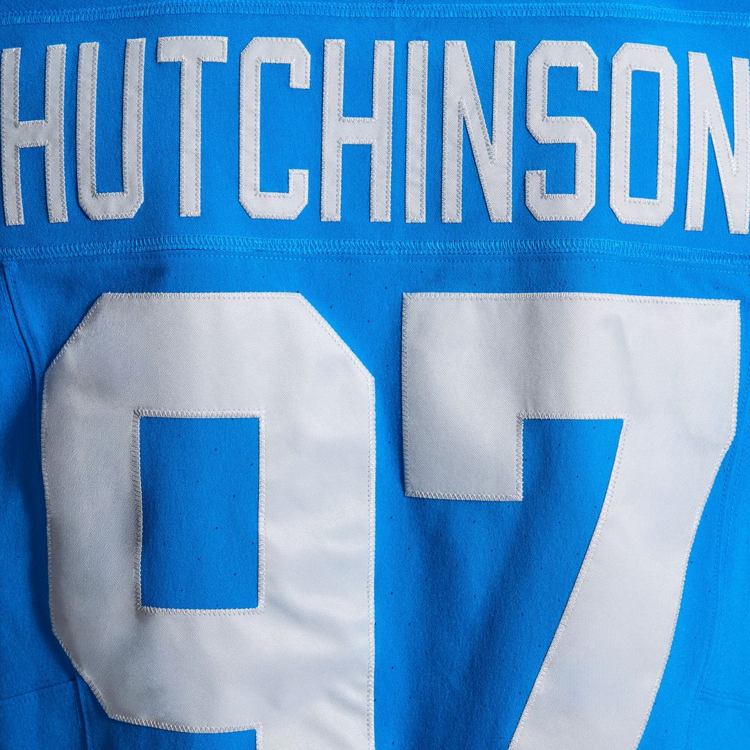 Aidan Hutchinson Detroit Lions Nike Alternate Vapor F.U.S.E. Elite Jersey - Blue Official NFL Team Apparel Football Fan Gear