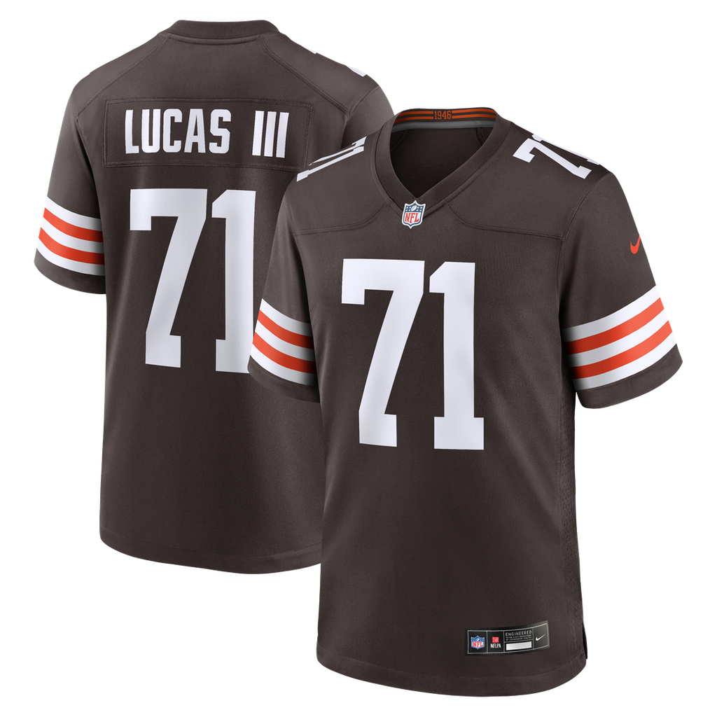 Cornelius Lucas Cleveland Browns Nike Team Game Jersey - Brown Official NFL Team Apparel Football Fan Gear