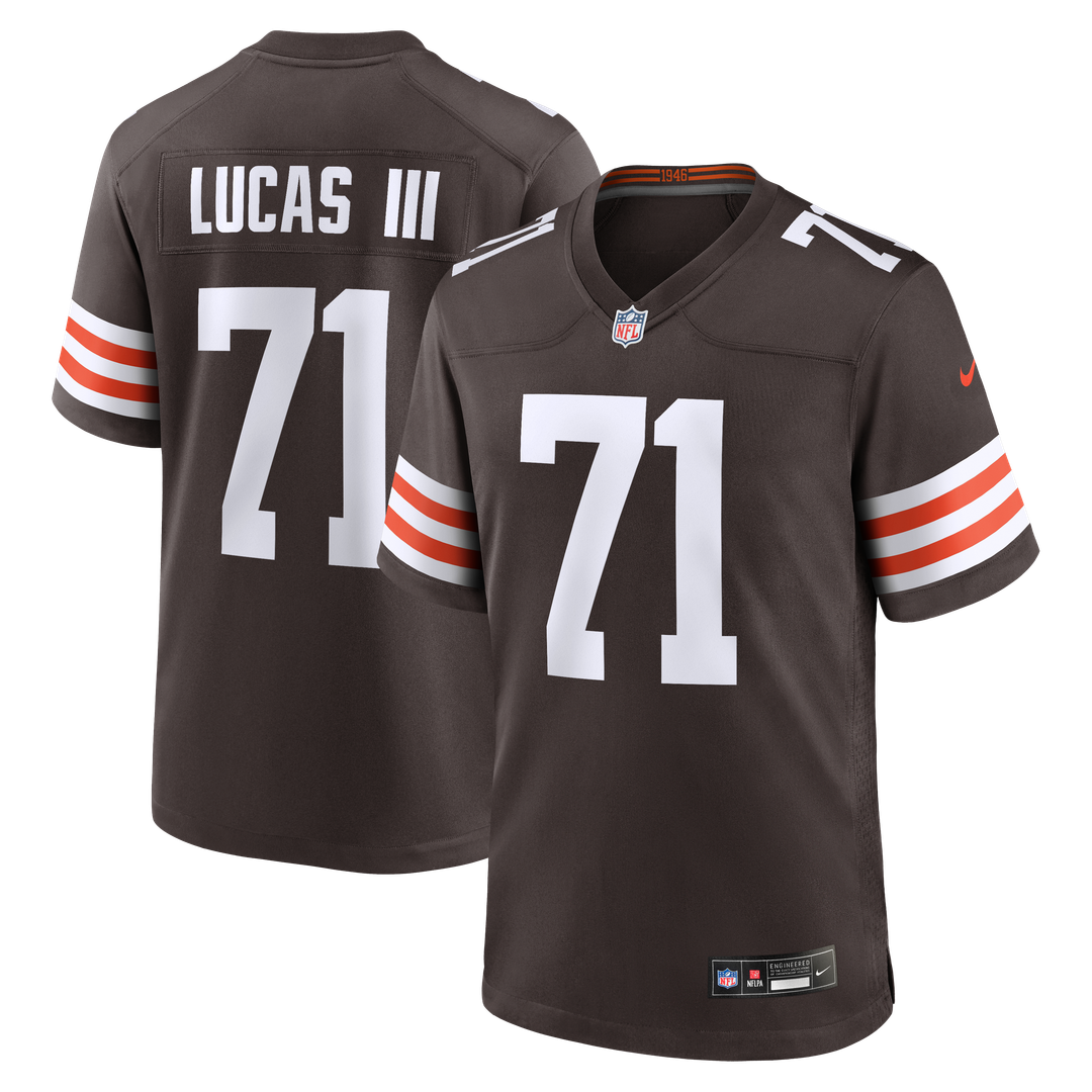 Cornelius Lucas Cleveland Browns Nike Team Game Jersey - Brown Official NFL Team Apparel Football Fan Gear