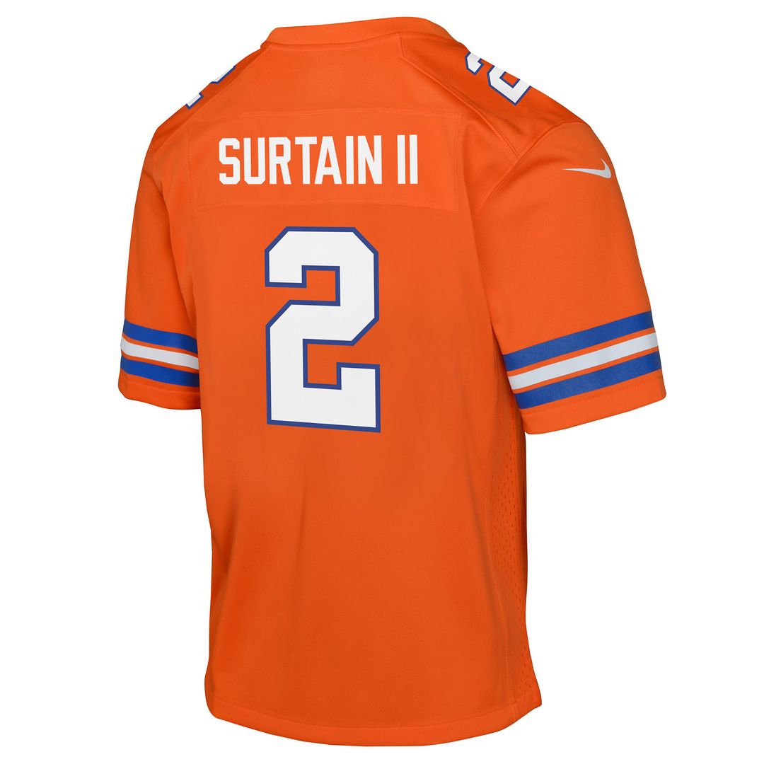 Patrick Surtain II Denver Broncos Nike Youth Game Jersey - Orange Official NFL Team Apparel Football Fan Gear