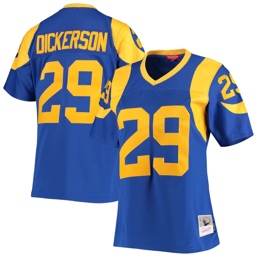 Eric Dickerson Los Angeles Rams Mitchell & Ness Women's Legacy Replica Team Jersey - Royal Official NFL Team Apparel Football Fan Gear