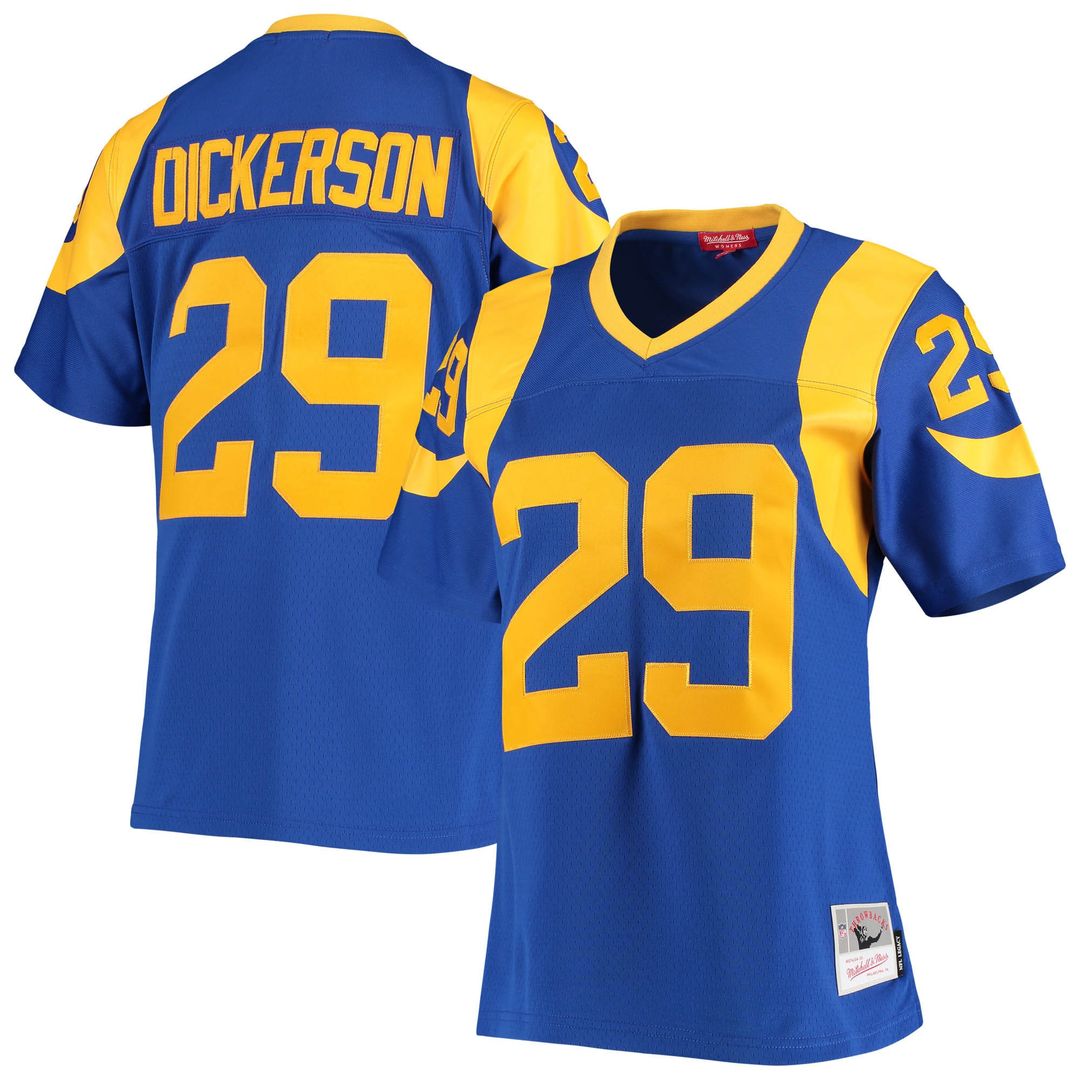 Eric Dickerson Los Angeles Rams Mitchell & Ness Women's Legacy Replica Team Jersey - Royal Official NFL Team Apparel Football Fan Gear
