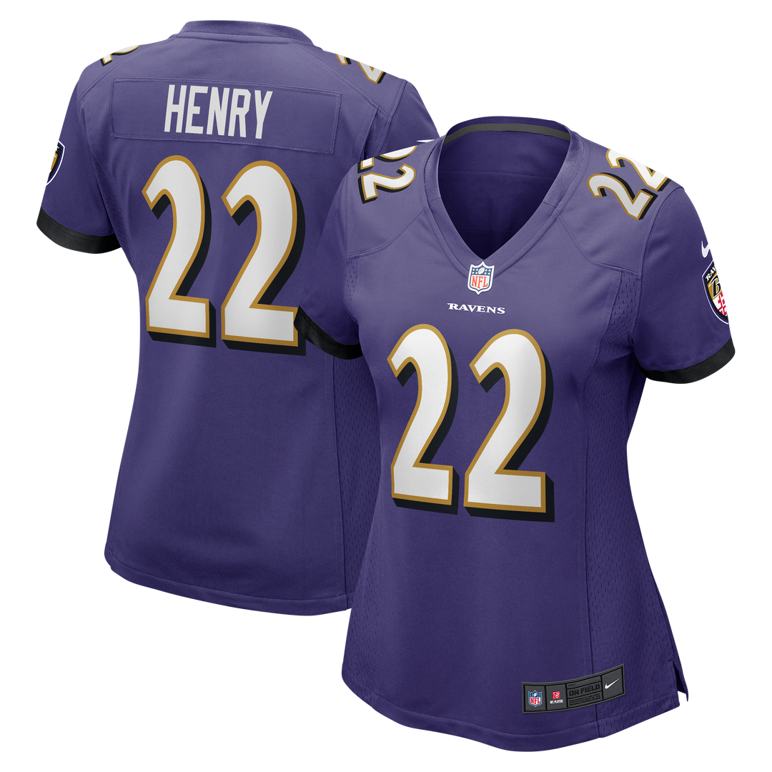 Derrick Henry Baltimore Ravens Nike Women's Game Player Jersey - Purple Official NFL Team Apparel Football Fan Gear