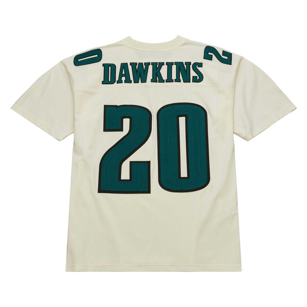 Brian Dawkins Philadelphia Eagles Mitchell & Ness Chainstitch Legacy Jersey - Cream Official NFL Team Apparel Football Fan Gear