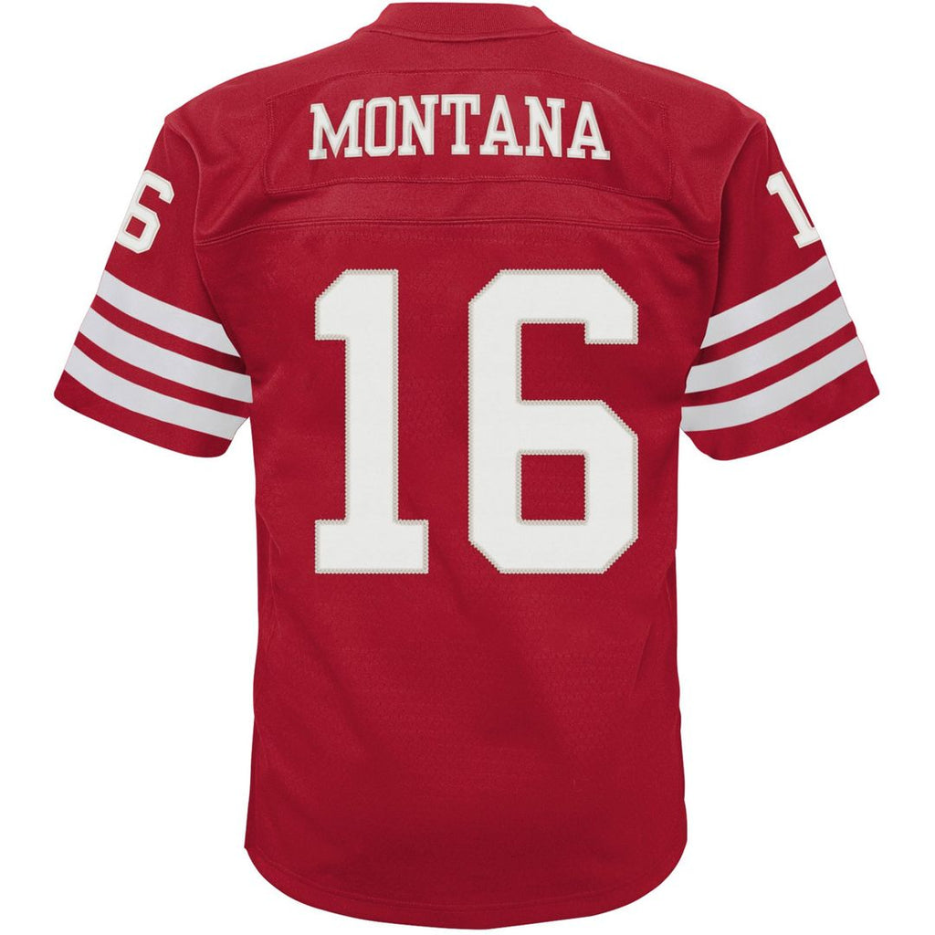 Joe Montana San Francisco 49ers Mitchell & Ness Infant 1990 Retired Legacy Jersey - Scarlet Official NFL Team Apparel Football Fan Gear