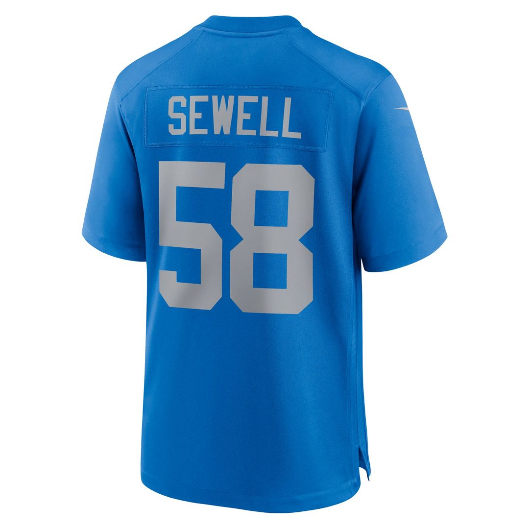 Penei Sewell Detroit Lions Nike Alternate Game Jersey - Blue Official NFL Team Apparel Football Fan Gear
